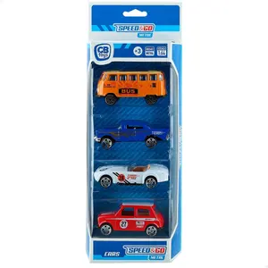 Set of 4 assorted metal cars 1:64 scale CB Toys Speed&go image-2