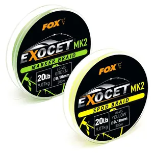 Braided wire Fox Exocet MK2 Spod & Marker Braid 0.18mm/20lb x300m image-0