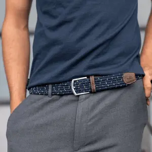 Elastische gevlochten riem Billybelt club Safran image-1