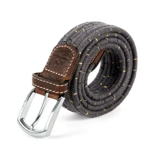 Elastische gevlochten riem Billybelt club Gris Citron image-0