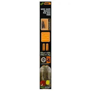 Bottom of the line Fox Edges Wide Gape Beaked PVA Ready Rigs - 25lb image-0
