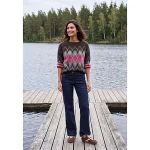 Woman sweater Cecil Tos Feather yarn AOP image-3