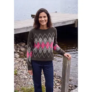 Woman sweater Cecil Tos Feather yarn AOP image-4
