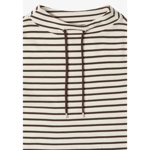 Gestreifter Stehkragen-T-Shirt für Frauen Cecil image-1