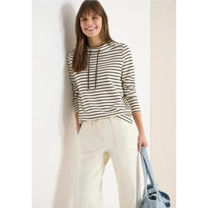 Gestreifter Stehkragen-T-Shirt für Frauen Cecil image-5