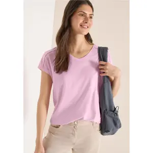 Women's T-shirt Cecil Solid Lace image-2