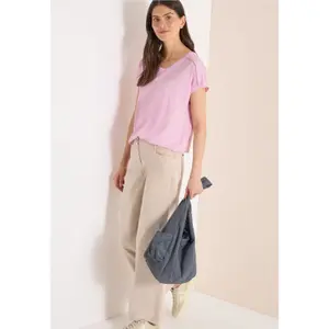 Women's T-shirt Cecil Solid Lace image-4