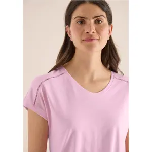 Women's T-shirt Cecil Solid Lace image-6