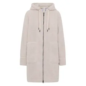 Manteau à capuche femme Cecil Teddy image-0