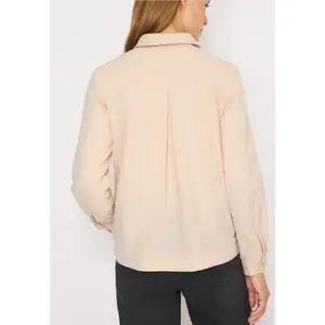 Blusa de manga larga de pana para mujer Cecil image-2
