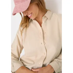 Blusa de manga larga de pana para mujer Cecil image-3