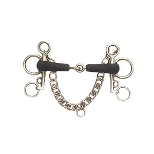Bit with curb chain for horse Centaur Jointed image-0