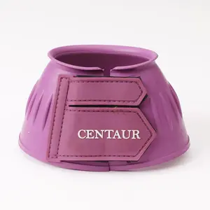 Reinforced Rubber Bell Boots with Double Hook-and-Loop Closure for Horse Centaur EcoPure image-0