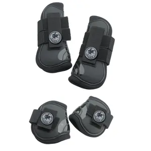 Open Front Tendon Boots for Horses with Rear Fetlock Protection Centaur Pro (x4)