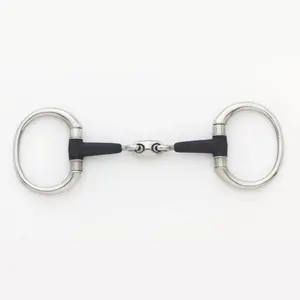 Olive Mouthpiece with Oval Link for Horse Centaur EcoPure Eggbutt image-0