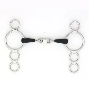 Mors Pessoa with 3 Rings Double Break for Horse Centaur EcoPure French Link image-0