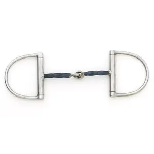 D-ring bit for horse Centaur Blue Steel Slow Twist Hunter image-0
