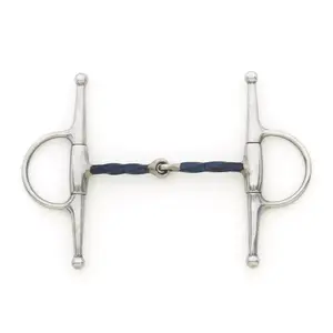 Slow Twist Jointed Needle Bit for Horse Centaur Blue Steel Eggbutt image-0