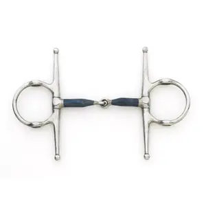 Jointed Needle Mouth Bit for Horse Centaur Blue Steel image-0