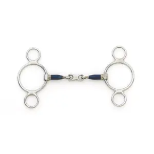 Mors Pessoa 2 Rings French Link for Horse Centaur Blue Steel image-0
