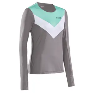 Camisola de manga comprida feminina CEP Compression Chevron image-0