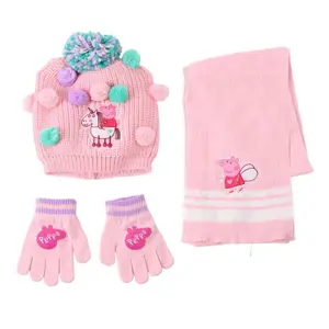 Σετ σκουφιού, κασκόλ και γαντιών κορίτσι Cerda Peppa Pig image-0
