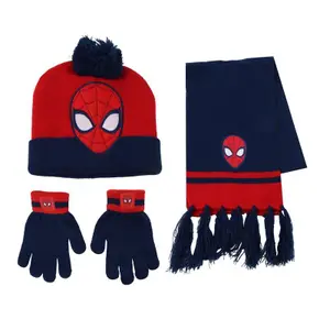 Ensemble bonnet avec gant et écharpe d'hiver enfant Cerda Marvel Spiderman
