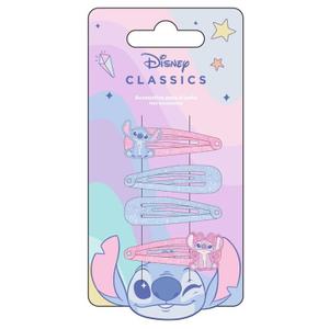 Hårspänne för barn Cerda Disney Angel & Stitch 3D (x4) image-0