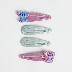Hårspänne för barn Cerda Disney Angel & Stitch 3D (x4) image-1