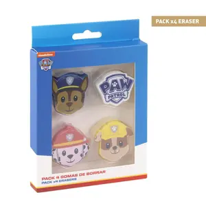 Juego de 4 gomas de borrar para niños Cerda Paw Patrol image-0