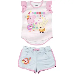 Girls' t-shirt and shorts set Cerda French Terry Peppa Pig image-0