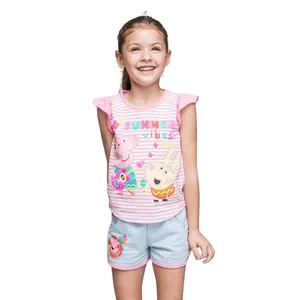 Girls' t-shirt and shorts set Cerda French Terry Peppa Pig image-4