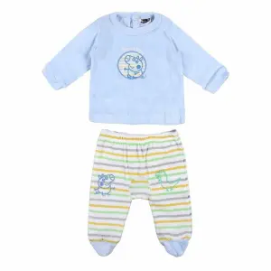 Baby girl sweatshirt and pants set with cotton velour feet Cerda Peppa Pig image-0