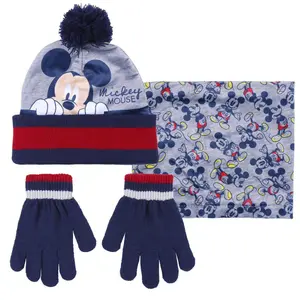 Ensemble bonnet/gants et tour de cou enfant Cerda Mickey
