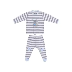 Baby sweatshirt and pants set with interlock feet Cerda Mickey image-0
