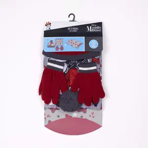 Girls' hat/gloves and choker set Cerda Minnie image-0