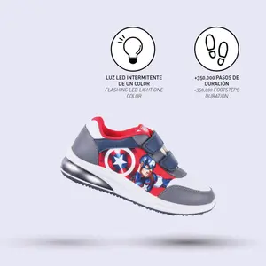 Pvc-soled sneakers with light for kids Cerda Avengers image-3