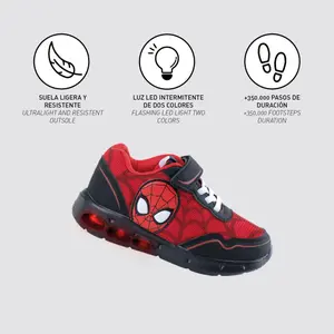 Eva-soled sneakers with baby light Cerda Spiderman image-4