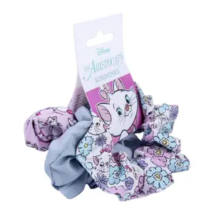 Set of 3 girl's scrunchies Cerda Disney Marie image-0