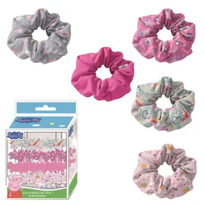 Set of 5 girl scrunchies Cerda Peppa Pig image-0