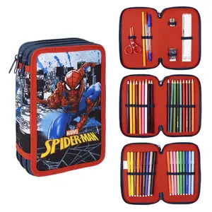 Pencil box with children's accessories Cerda Spiderman image-0