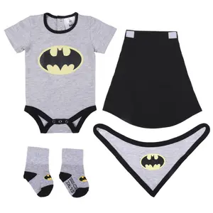Zusammen body, cape, chaussettes et bavoir bébé garçon Cerda Batman image-0