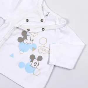 Baby boy top, hat, romper, gant and bib set Cerda Mickey image-2