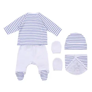 Baby boy 2-piece pyjama set, cap, bib and muffler Cerda Mickey image-1
