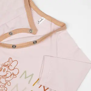 Baby girl 2-piece pyjama set, cap, bib and mittens Cerda Minnie image-2