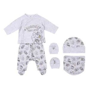 Baby boy 2-piece pyjama set, cap, bib, mittens Cerda Disney image-0