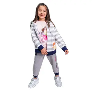 Girl's brushed cotton 3-piece tracksuit Cerda Princess image-3