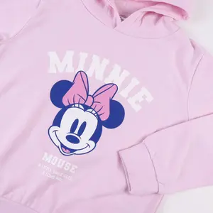 Girl's brushed cotton hoodie Cerda Minnie image-3