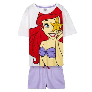 Girls' t-shirt and shorts set Cerda French Terry Princess La Sirenita image-0