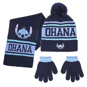 Children's hat with gloves and scarf Cerda Disney Stitch image-0